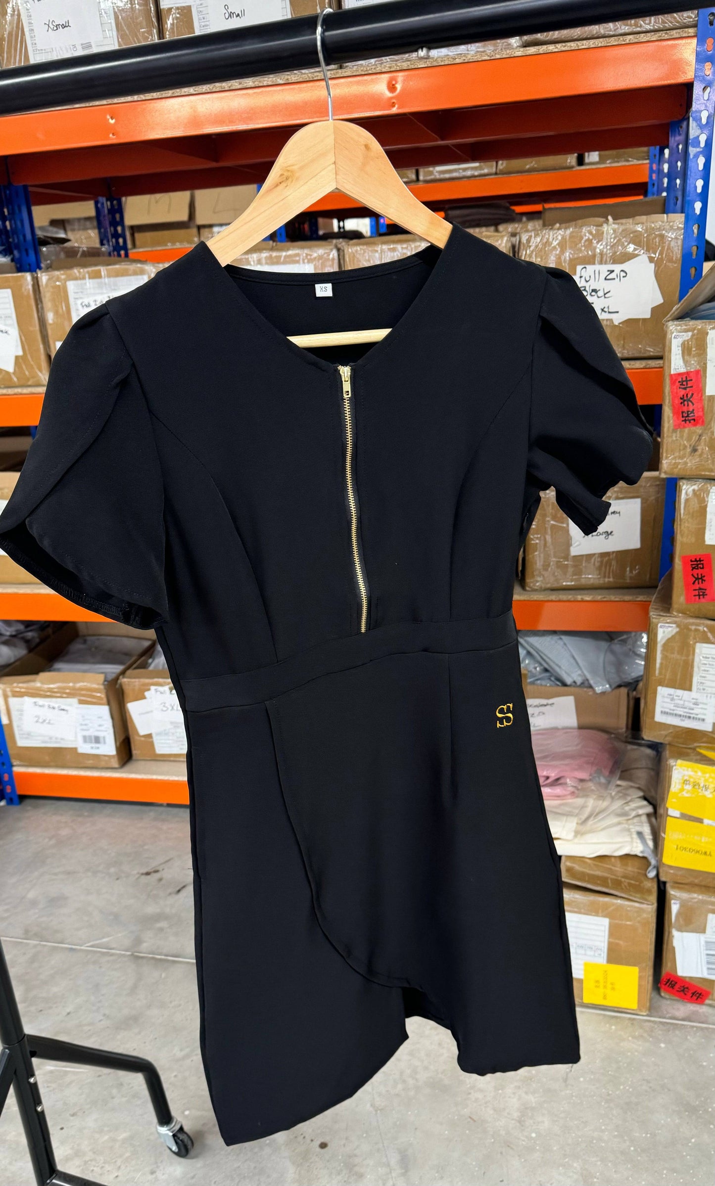 Black Deluxe Scrub Dress