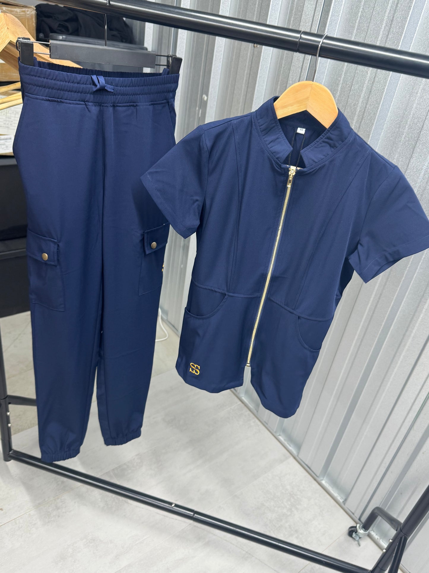 Navy midnight scrub set