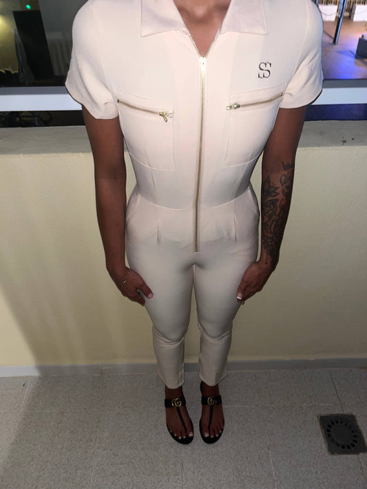 Deluxe jumpsuit in beige 🔥 - [Swanky sets