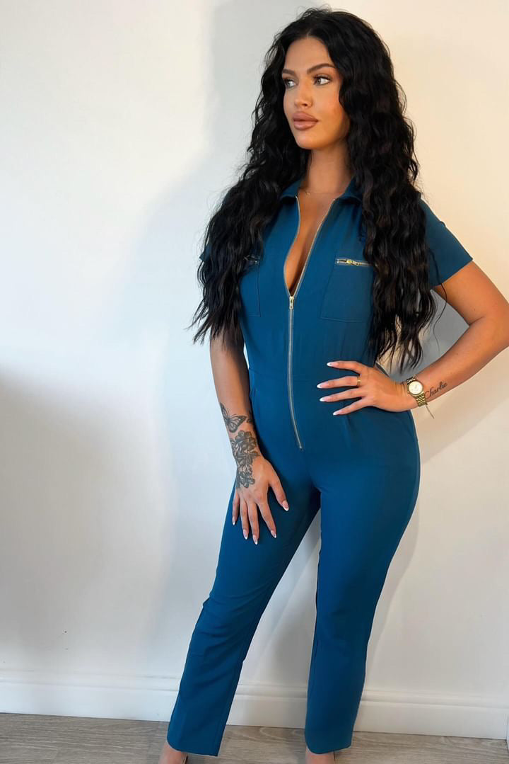 Teal Deluxe Jumpsuit