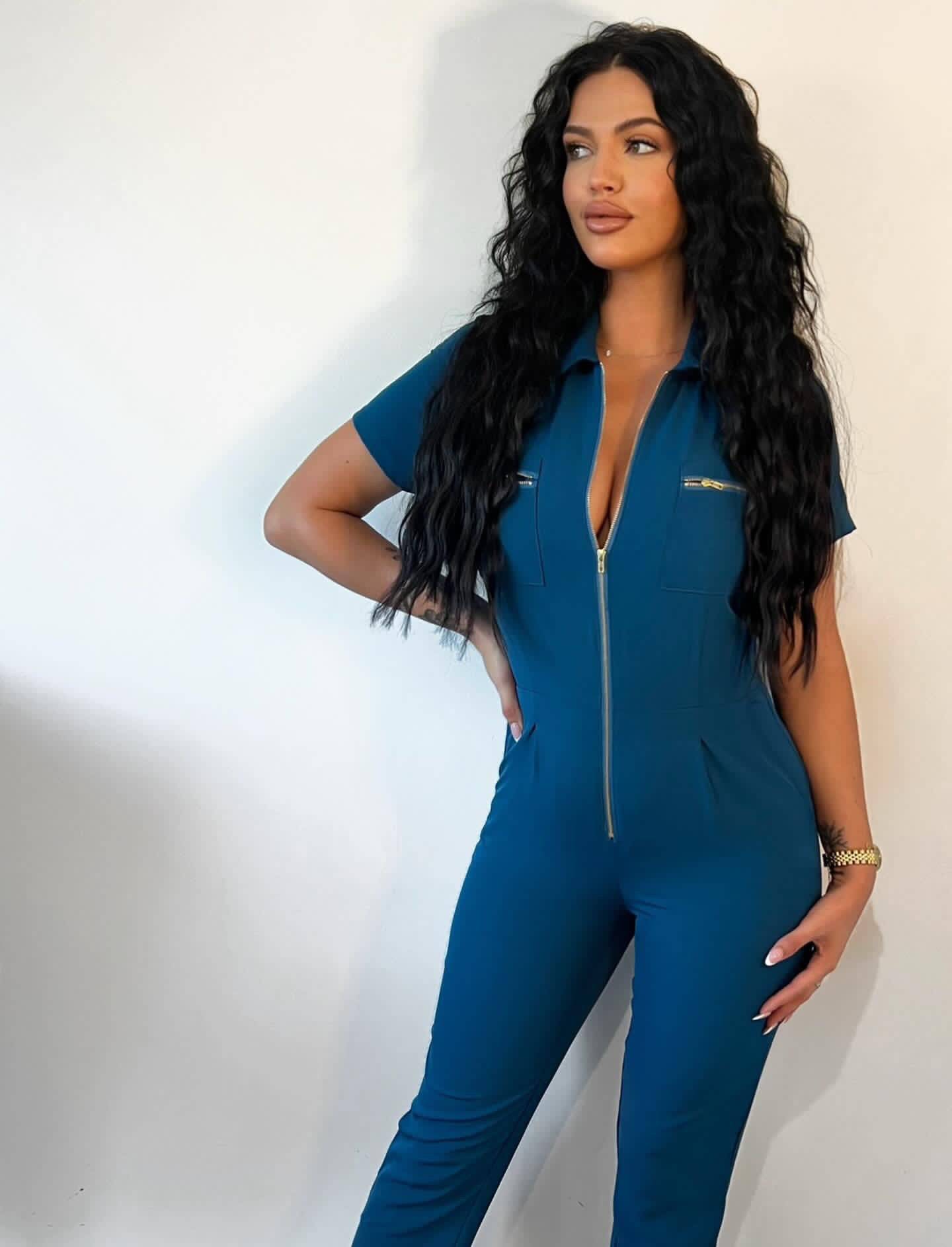 Teal Deluxe Jumpsuit