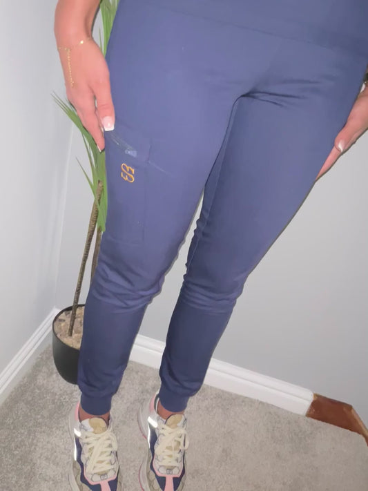 Navy V neck scrub bottoms