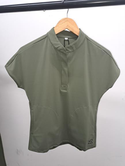 Olive opulent scrub top