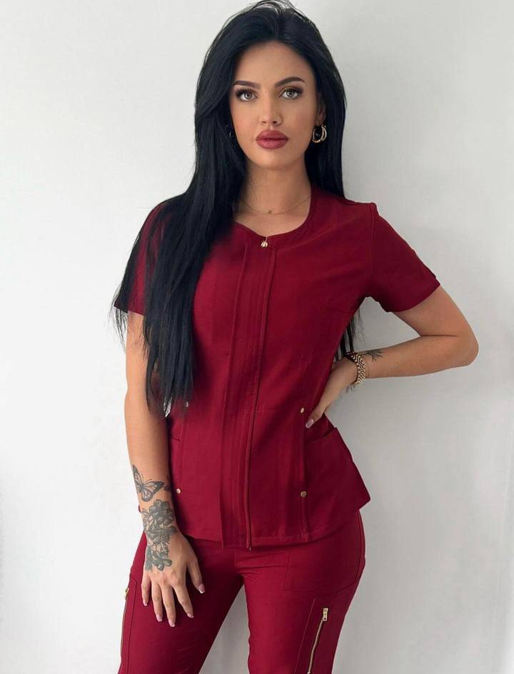 Burgundy Luxury Salon Top