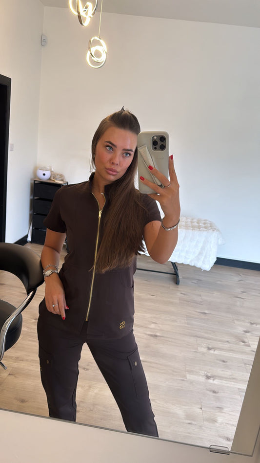 Midnight coffee scrub top