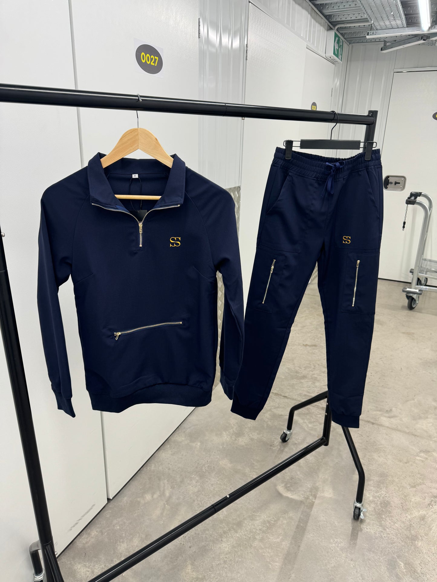 Navy long sleeve scrub set