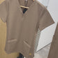 Earthy Brown V Neck Set